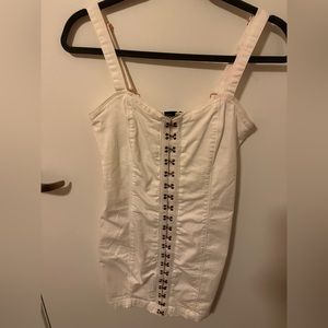 Women’s White Denim Button Dress